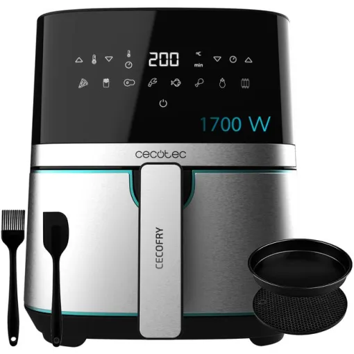 Freidora de aire sin aceite, 1700, 5,5 litros, Cecofry Full Inox 5500 Pro CECOTEC