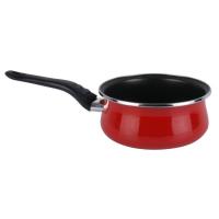 Cazo Praga de acero esmaltado rojo, apto para todo tipo de cocinas MAGEFESA, Ø16 cm