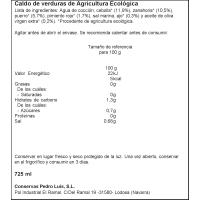 Caldo de verduras ecológico PEDRO LUIS, botella 750 ml