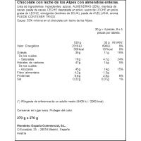 Chocolate con almendras MILKA, tableta 270 g