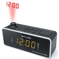 Radio despertador con proyección hora negro M-188 P MUSE