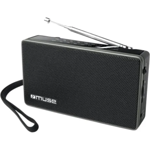 Radio analógica portátil negra M-030 R MUSE Radio analógica portátil negra M-030 R MUSE