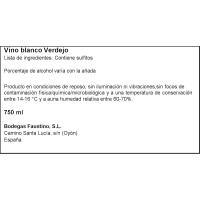 Vino Blanco Verdejo De La Tierra M. DE VITORIA, botella 75 cl