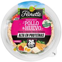 FLORETTE oilasko, arrautza eta pasta entsalada osoa, ontzia 295 g