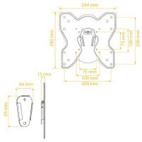 Soporte de pared fijo para televisores de 28" a 42" METRONIC