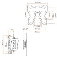 Soporte de pared inclinable para televisores de 28" a 42" METRONIC