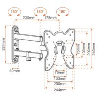 Soporte de pared orientable para televisores de 28" a 42" METRONIC