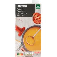 Caldo líquido fumet EROSKI, brik 1 litro