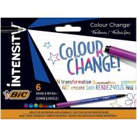 Rotulador cambia de color, punta 4mm, Intensity Color Change BIC, pack 6 uds