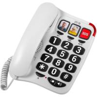 Teléfono sobremesa blanco, teclas grandes, botón SOS 3295B SPC