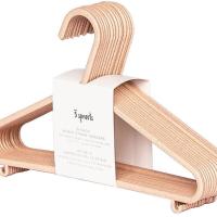 Percha para bebe color rosa, 17,5x29,5 cm, 50% paja de trigo, pack 15 uds