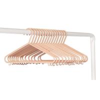 Percha para bebe color rosa, 17,5x29,5 cm, 50% paja de trigo, pack 15 uds