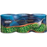 Guisantes CICADOS, pack 3x120 g