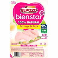 Pechuga de pavo 100% natural ELPOZO BIENESTAR, bandeja 120 g Pechuga de pavo 100% natural ELPOZO BIENESTAR, bandeja 120 g
