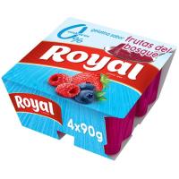 Gelatina sabor frutos del bosque 0% ROYAL, pack 4x90 g