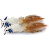Juguete ratón con pluma para gatos BIOZOO, 1 ud