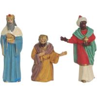 Figura para Belén Navideño, Reyes adorando, 7 cm, pack 3 uds Figura para Belén Navideño, Reyes adorando, 7 cm, pack 3 uds