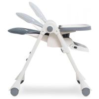 Trona 7 plegable Gris INTERBABY Fácil plegado con dos clicks. Respaldo con 3 posiciones de reclinación y regulable en 5 alturas. Bandeja con tapa extraible apta para el lavavajillas. 4 ruedas para una mejor movilidad. Tejido acolchado y de fácil limpieza.