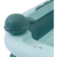 Bañera plegable verde con taza para enjuague INTERBABY, 80x47x21 cm