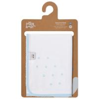 INTERBABY gasa brodatua, puntu urdinak, % 100 kotoia, adin gomendatua: + 0 hilabete 60x65 cm