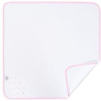 Gasa bordada puntos rosas, 100% algodón, Edad rec: +0 meses INTERBABY, 60x65 cm