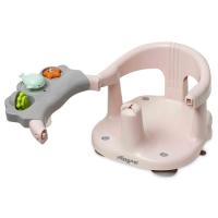Asiento de baño rosa con ventosa y panel de actividades INTERBABY