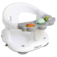 Asiento de baño gris con ventosa y panel de actividades INTERBABY