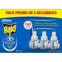 Insecticida eléctrico líquido RAID, recambio 3 uds