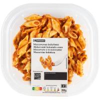 Macarrones a la boloñesa EROSKI, bandeja 280 g