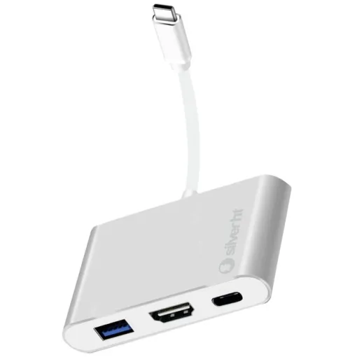 Adaptador Hub USB Tipo C a HDMI 4K, Logan 4k+ SILVER HT