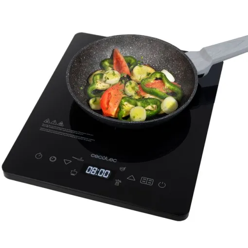 Placa de inducción portátil, 2000W, Full Crystal Onyx CECOTEC