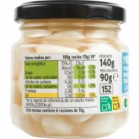 Dientes de ajo en aceite de oliva EROSKI, frasco 80 g