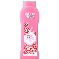 Gel de ducha fresa y nata TULIPAN NEGRO, bote 650 ml