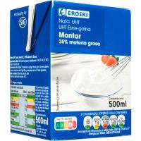 Nata para montar EROSKI, brik 500 ml