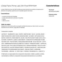 LOREAL PRIME LAB pore minim. aurre oinarria, sorta 1 ale