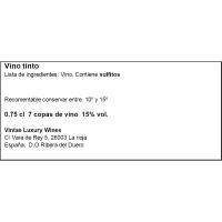 Vino Tinto Joven Rib. del Duero BARDOS, botella 75 cl