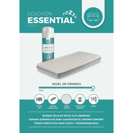 Colchón de espuma viscoelástico 135x190 Enrollado Essential CONFORDES