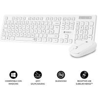 Teclado y ratón blanco inalámbrico, Business Slim SUBBLIM