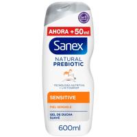 SANEX PREBIOTIC SENSITIVE dutxarako gela, potoa 600 ml