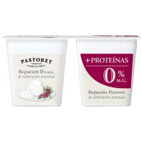Requesón 0% MG PASTORET, pack 2x125 g