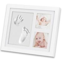 Marco para 2 foto y 2 huellas, no tóxico, edad rec: 0-3 años INTERBABY, 26x20x2 cm
