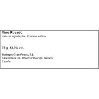 Vino Rosado Garnacha Navarra GRAN FEUDO, botella 75 cl