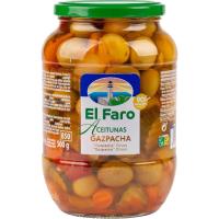 Aceituna gazpacha EL FARO, frasco 600 g