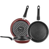 Sarten de acero esmaltado Praga MAGEFESA, set Ø18, 20 y 24 cm
