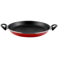 Paellera Praga, acero esmaltado rojo, apta para todo tipo de cocinas MAGEFESA, Ø34 cm