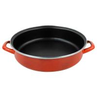 Tartera Praga sin tapa, acero esmaltado rojo, apta para todo tipo de cocinas MAGEFESA, Ø26 cm