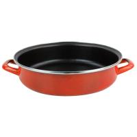 Tartera Praga sin tapa, acero esmaltado rojo, apta para todo tipo de cocinas MAGEFESA, Ø26 cm