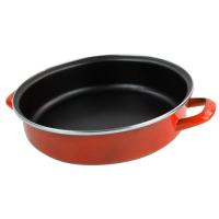 Tartera Praga sin tapa, acero esmaltado rojo, apta para todo tipo de cocinas MAGEFESA, Ø28 cm