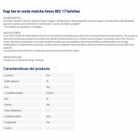 Té verde matcha limón YOGI TEA, caja 30,6 g