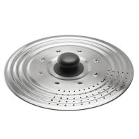 Tapa multiusos de acero inoxidable, apta para: Ø26, Ø28 y Ø30 cm INOXIBAR, 1 ud